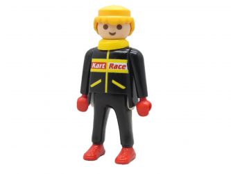 Mann Kartfahrer Mann Kartfahrer