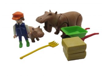Mann Zoowärter Nilpferde Set Mann Zoowärter Nilpferde Set