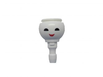 Kopf weiß roter Mund Kopf weiß roter Mund