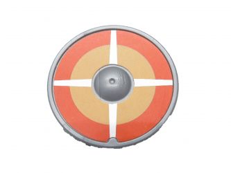 Schild rund mit Aufkleber Schild rund mit Aufkleber