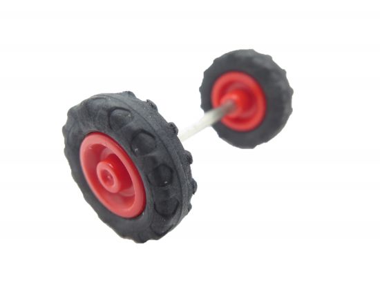 Achse mit Felgen und Reifen 22x40mm Achse mit Felgen und Reifen 22x40mm