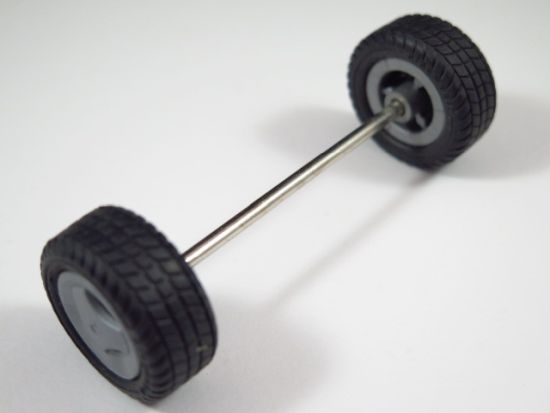 Achse mit Räder 30x90mm Achse mit Räder 30x90mm